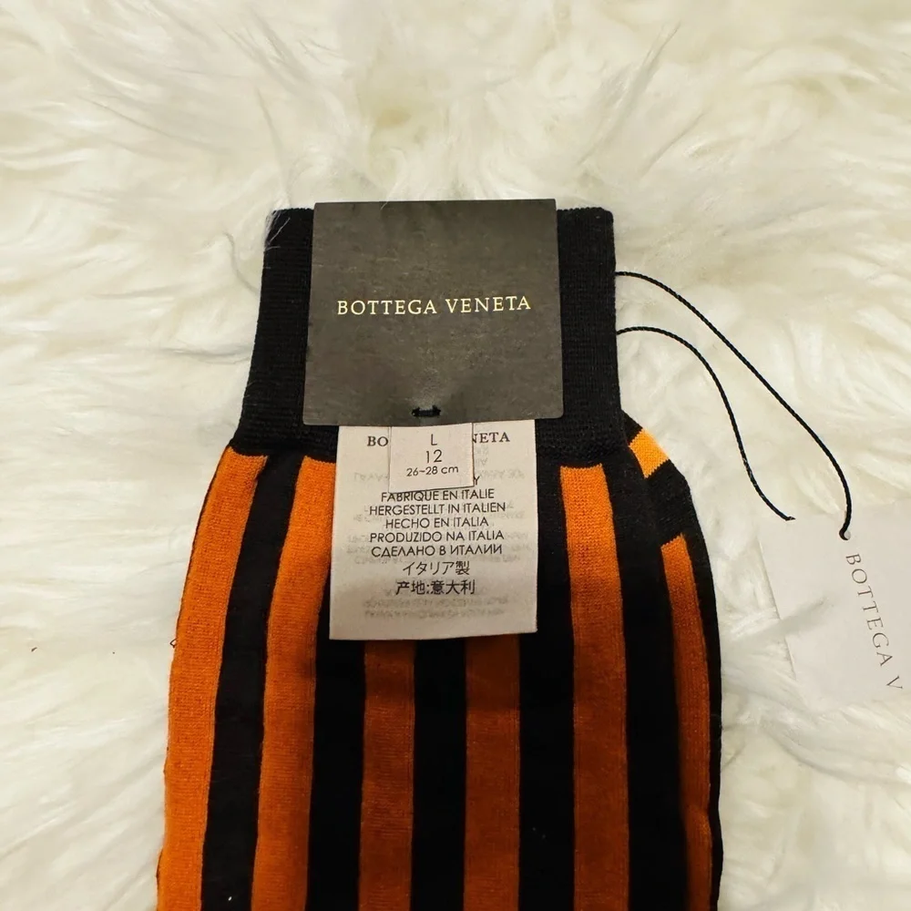 NEW  Neon orange and black vertical and socks